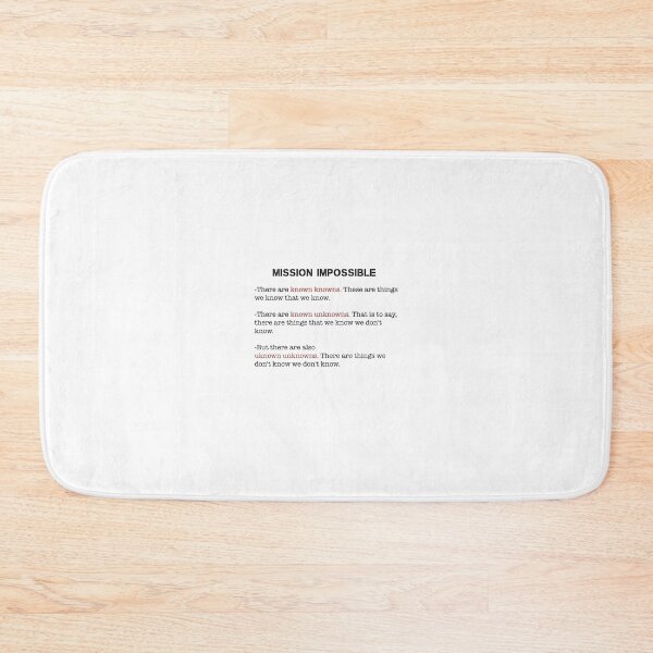 Item preview, Mission Impossible- Unknown Unknowns! designed and sold by TimConstable.