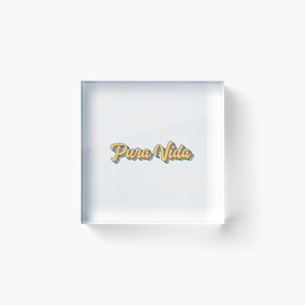 Item preview, Pura Vida Retro Yellow Script designed and sold by modeoftravel.