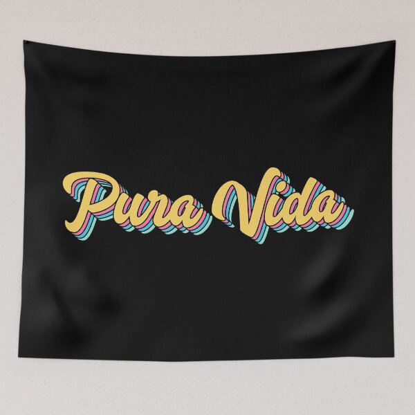 Item preview, Pura Vida Retro Yellow Script designed and sold by modeoftravel.