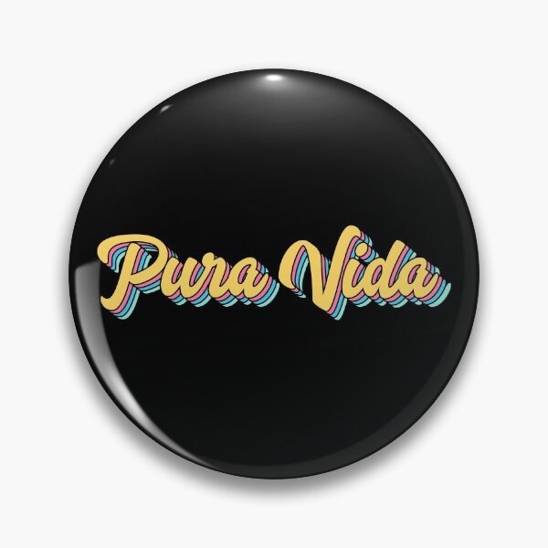 Item preview, Pura Vida Retro Yellow Script designed and sold by modeoftravel.