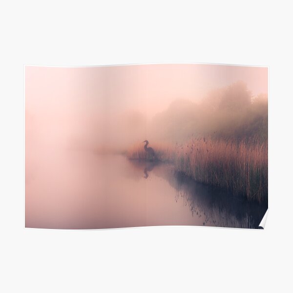 Willow Heron of The Misty Lake Poster