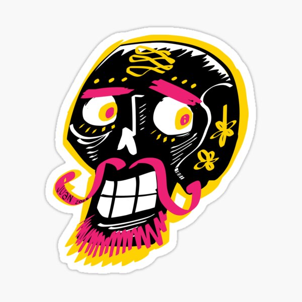 El Bigotón Muerto Pegatina