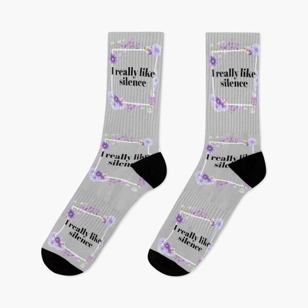 Item preview, I really Like Silence Pretty Rude Sarcastic Angry Lilac Lavender Vsco Girl Flower Power Statements Nice Floral Decorative Pattern Artwort Text Typography Pretty Serect  designed and sold by CreatedbyJR.