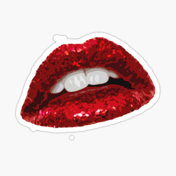 Classic Red Lip Sticker For Sale By Whitney Jane Redbubble 