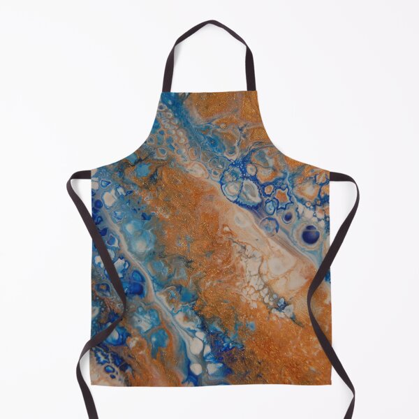 Item preview, Lapis & Gold Veins - Abstract Acrylic Art by Fluid Nature designed and sold by vmajzlik.