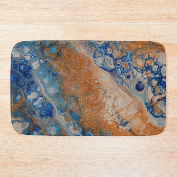 Item preview, Lapis & Gold Veins - Abstract Acrylic Art by Fluid Nature designed and sold by vmajzlik.