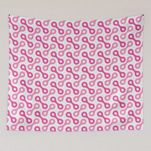 Item preview, Splitting Cells Geometric Pattern – Fuchsia designed and sold by RoguePatterns.