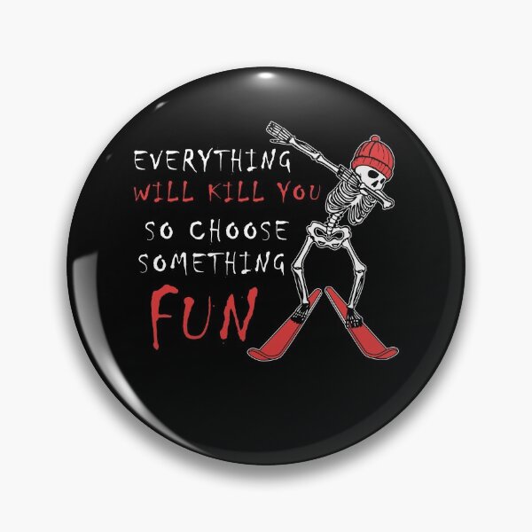 Item preview, Cool Skiing Skull Quote designed and sold by braaax.