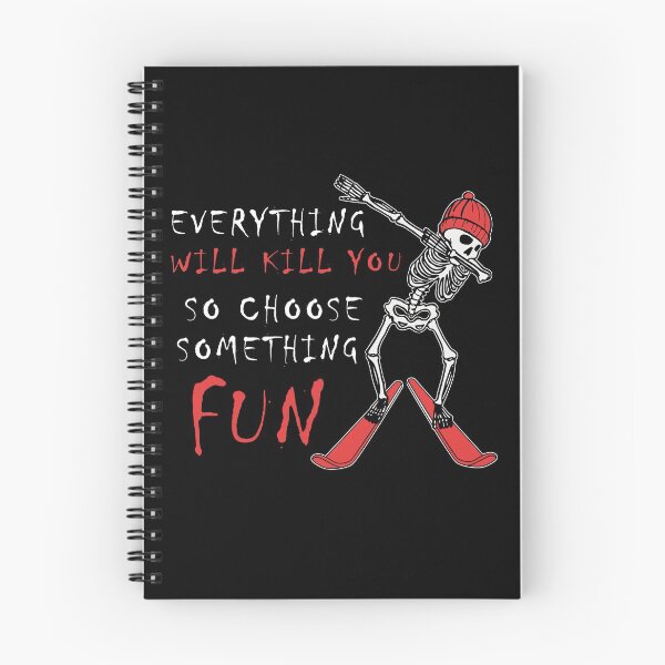 Item preview, Cool Skiing Skull Quote designed and sold by braaax.