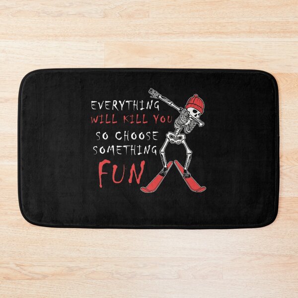 Item preview, Cool Skiing Skull Quote designed and sold by braaax.