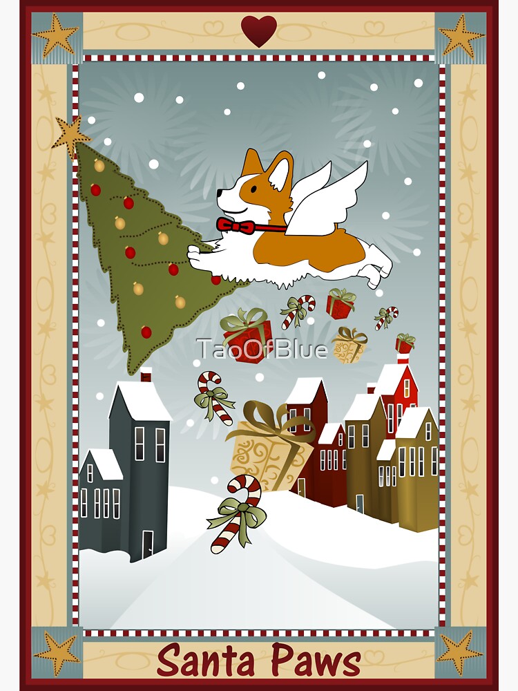 Merry Christmas - Santa Paws (Corgi) by TaoOfBlue