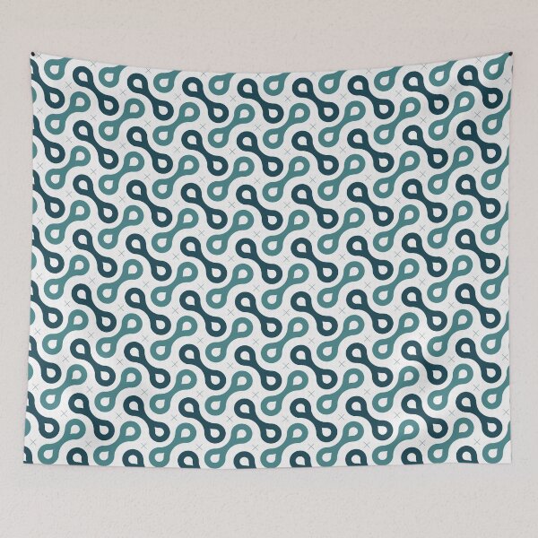 Item preview, Splitting Cells Geometric Pattern – Forest Green designed and sold by RoguePatterns.