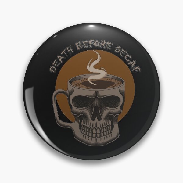 Item preview, Death Before Decaf- Spooky Halloween Coffee Mug for Coffee Lovers designed and sold by EvaWolf.