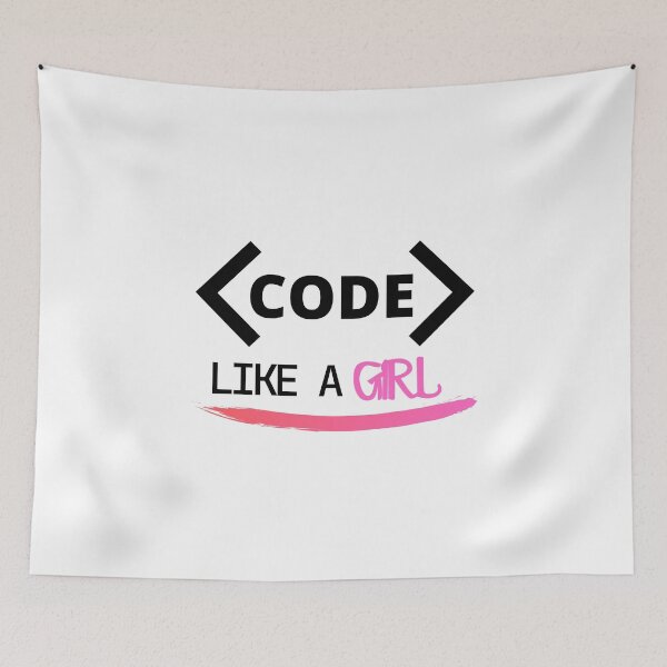 Item preview, Code Like A Girl designed and sold by KammilDesigns.