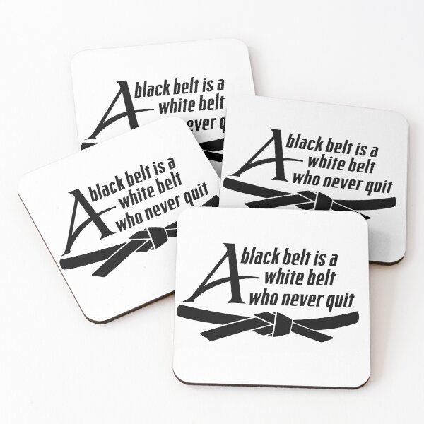 Item preview, A Black Belt Is A White Belt Who Never Quit Karate Quote designed and sold by Mary Riley.