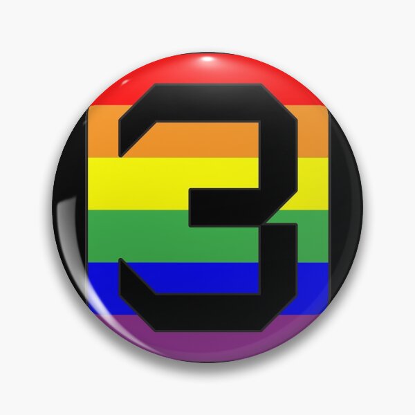 Item preview, Number "3" LGBT Gay Pride Rainbow Flag font designed and sold by 65 MCMLXV.