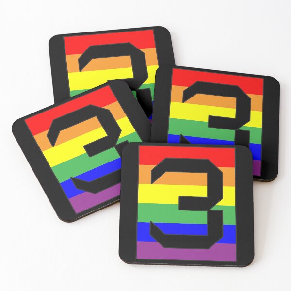 Item preview, Number "3" LGBT Gay Pride Rainbow Flag font designed and sold by 65 MCMLXV.