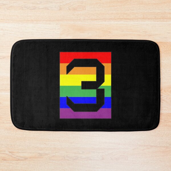 Item preview, Number "3" LGBT Gay Pride Rainbow Flag font designed and sold by 65 MCMLXV.