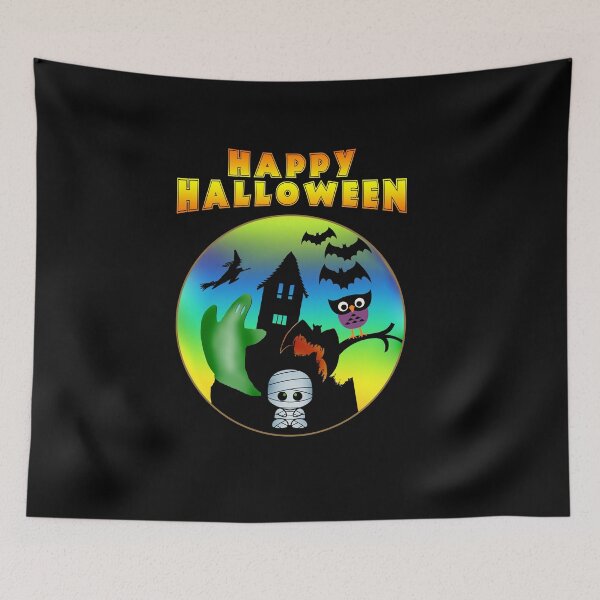 Item preview, HAPPY HALLOWEEN with Moon, Bats, Ghost, and More designed and sold by Greenbaby.