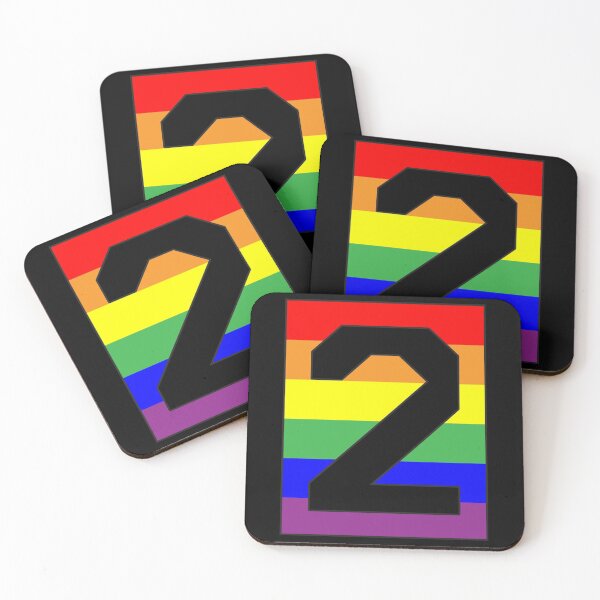 Item preview, Number "2" LGBT Gay Pride Rainbow Flag font designed and sold by 65 MCMLXV.