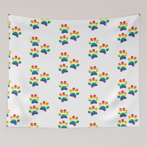 Item preview, Rainbow Flag Pawprints designed and sold by Jrgoyette.