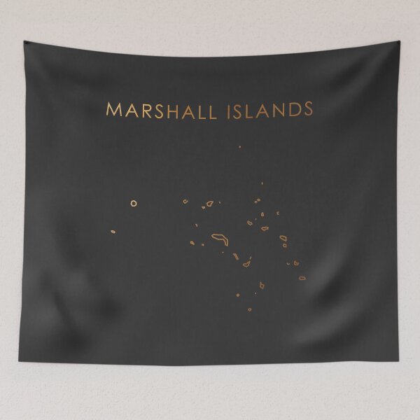 Item preview, Marshall Islands Gold Outline Map with State Boundaries designed and sold by Alo.