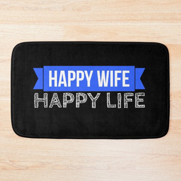 Item preview, Copy of Happy Wife Happy Life - Funny Marriage Quote designed and sold by mikels.