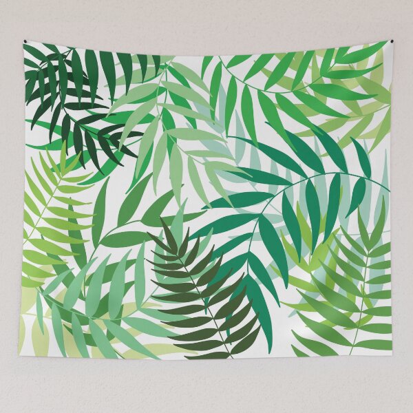 Item preview, tropical leaves - white designed and sold by riley-blue.