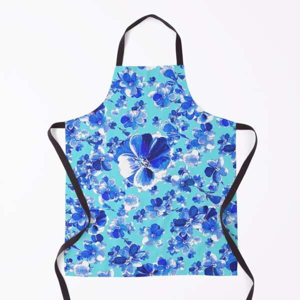 Item preview, Blue flowers on azure designed and sold by WzoryOzdobne.