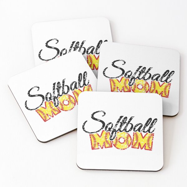 Item preview, Distressed softball mom with red stitches designed and sold by PepaAnaRB.