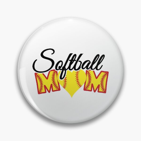 Item preview, Softball mom with heart and red stitches designed and sold by PepaAnaRB.