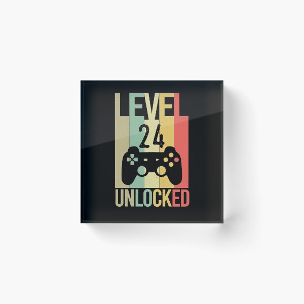 Item preview, Level 24 unlocked funny 24th birthday gamer gift designed and sold by khaled11591.