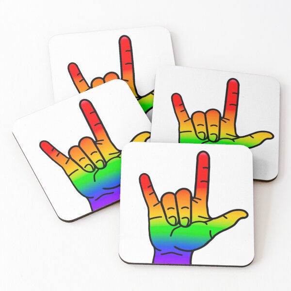 Item preview, Rainbow ASL "I Love You" designed and sold by rwilk2.