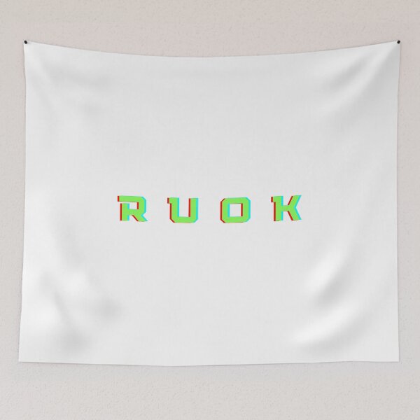 Item preview, R U Ok typography design  designed and sold by WearwhatUthink.