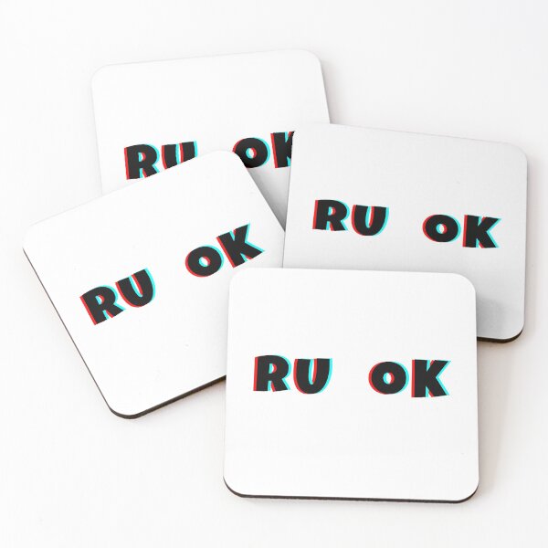 Item preview, R U Ok typography design  designed and sold by WearwhatUthink.