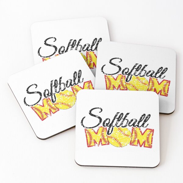 Item preview, Distressed softball mom with ball and red stitches designed and sold by PepaAnaRB.