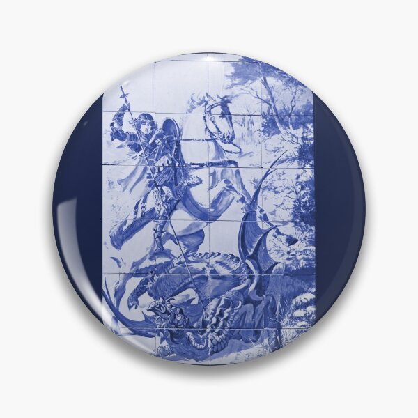Item preview, Saint George and the Dragon Portuguese Tile Panel designed and sold by worldways.