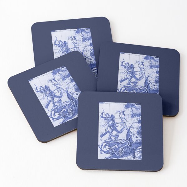 Item preview, Saint George and the Dragon Portuguese Tile Panel designed and sold by worldways.