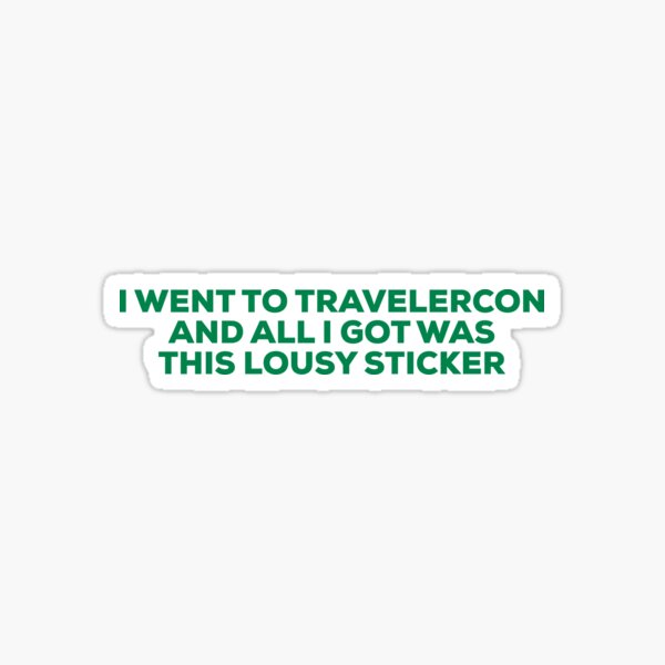 Item preview, TravelerCon Green Sticker designed and sold by sassyzeni.