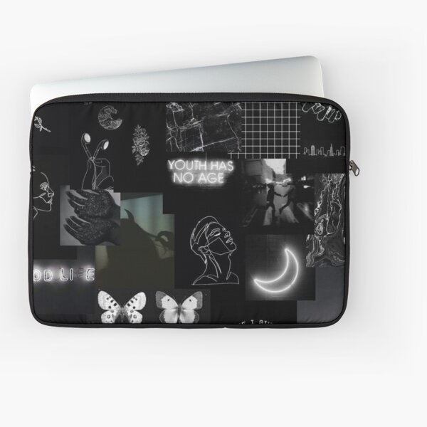 black aesthetic collage Laptop Sleeve