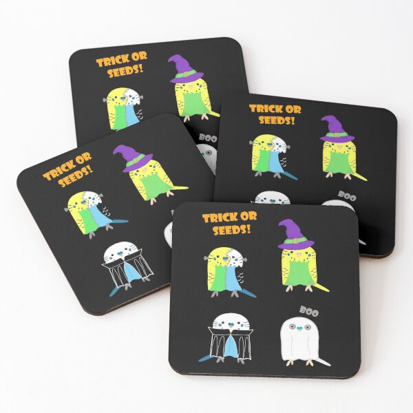 Item preview, Trick or Seeds, Halloween Budgies Sticker Pack designed and sold by Koalaslifestyle.