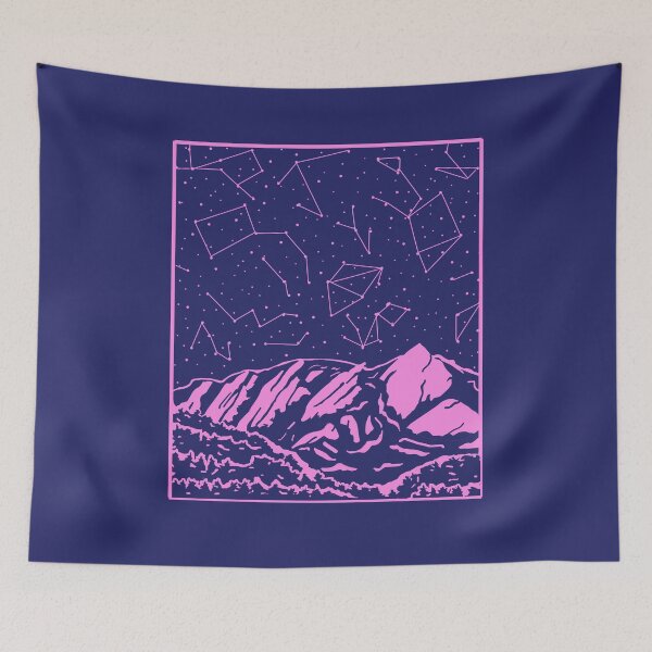 Item preview, Flatirons Constellations-Light Pink and Blue designed and sold by artbyadeline.