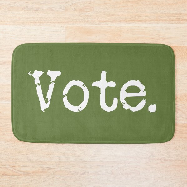 Item preview, Vote. White on Military Green designed and sold by TeaRoseWriter.