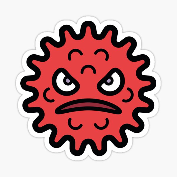 Angry Corona Virus Sticker
