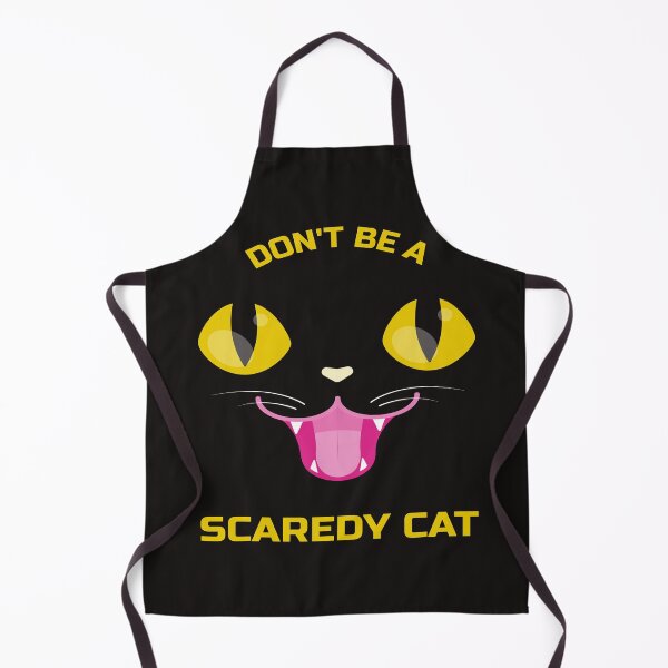 Item preview, Funny Cartoon Black Cat Don't Be A Scaredy Cat Vintage Design designed and sold by delohill.