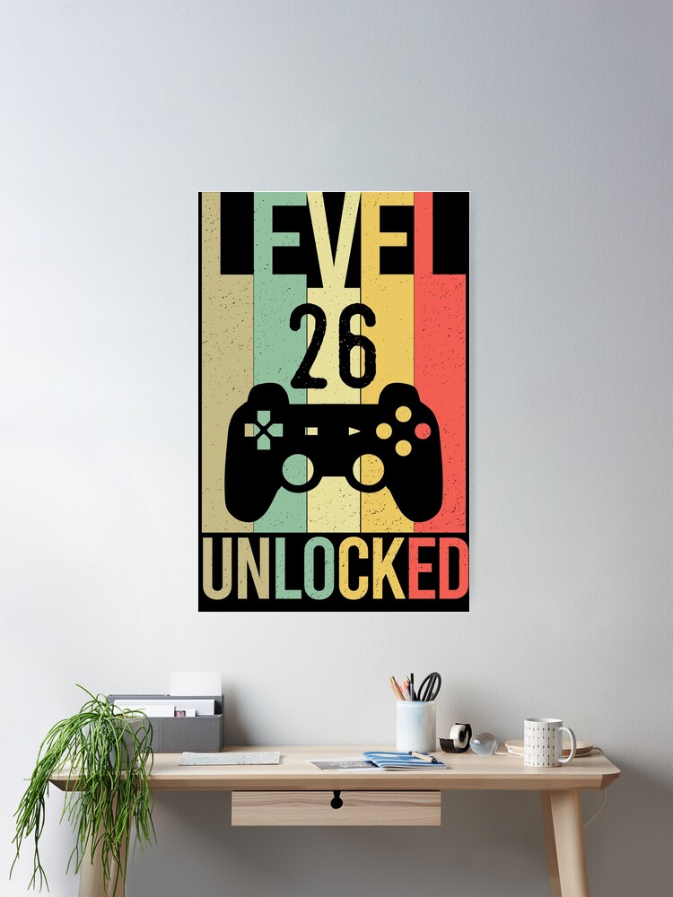 Level 26 Unlocked Since March 1994- 26th Birthday Gift T-Shirt Level 26 Unlocked Since March 1994- 26th Birthday Gift T-Shirt