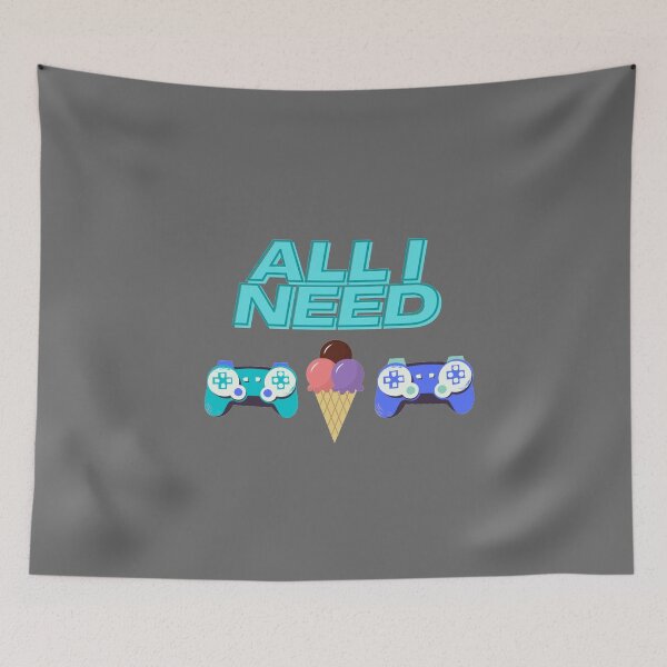 Item preview, All i need is games and ice cream designed and sold by Monkey204.
