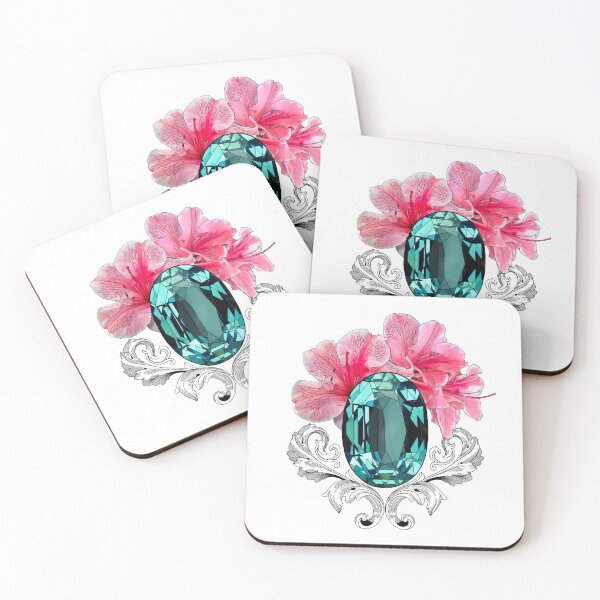 Item preview, Aquamarine and Azaleas  designed and sold by AngelinaPhoenixArtistry.