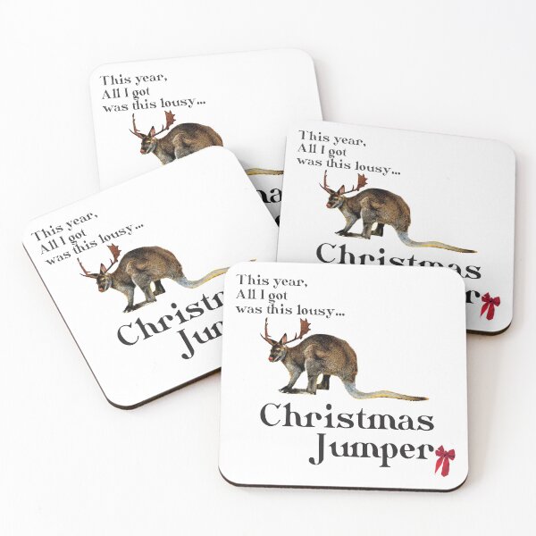 Item preview, Lousy Jumper Kangaroo, red nosed Roo! Merry Christmas! designed and sold by sharasaur.