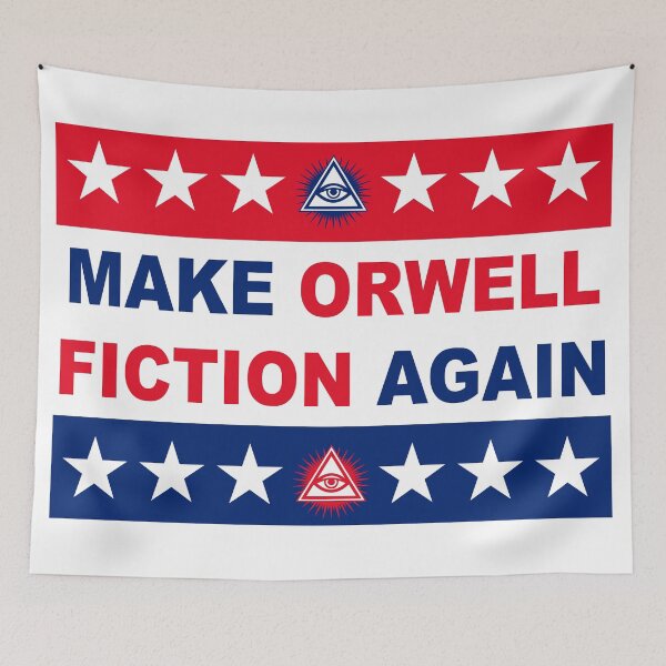 Item preview, Make Orwell Fiction Again - Political Sign designed and sold by OLMontana.